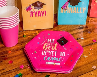 20 Stück Cupcake-Deko Für Abschlussfeier 2024 – Schwarz-rote Abschlussmützen Als Topper Für Kuchen, Desserts & Mini-Torten