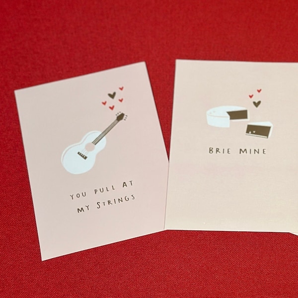 Valentine’s Day Greeting Card for Musician Guitar Player Guitarist Music Pun Funny Whimsical Romantic Sentimental Celebration Card