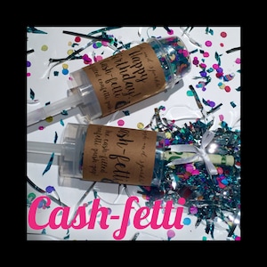 Lanzadores de confeti de dinero, ideas para regalos de dinero, lanzadores de dinero para fiestas, decoraciones de dinero para fiestas, lanzadores de fiesta con confeti de dinero, lanzadores con efectivo