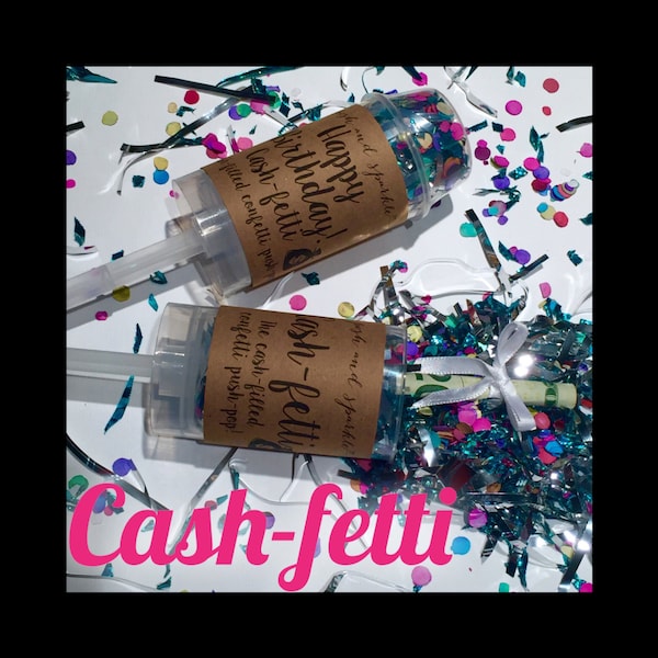 Money Confetti Poppers, Money Gift Ideas, Money Party Popper, Money Party Decorations, Party Poppers with Money Confetti, Poppers with Cash