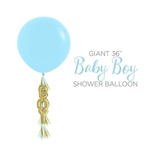 Giant Baby Boy Decoration 36inch Blue Gold Balloon with Tassel It’s A Boy Photo Prop Baby Shower Birthday Pregnancy Announcement Party