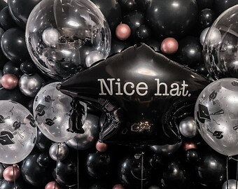 Graduation Cap Balloon Large Foil Nice Hat Elegant Stylish Unisex Black Party Supply College University Grad Celebrations Decoration