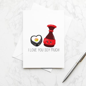 Tarjeta de aniversario divertido para el novio, tarjeta de aniversario lindo para el marido, divertido Pun tarjeta de felicitación, te amo tarjetas para él, Punny Cards amor