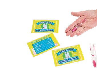 EASTER GAME For Kids Fortune Magical Bunny Fortune Teller Bunny Fun Classroom Activity Egg Hunt Party Favor Spring Easter Basket Filler Toy