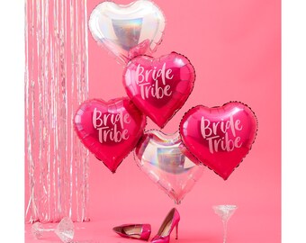 Braut Tribe Ballon Blumenstrauß Rosa Silber Herz Bachelorette Brautdusche Bash Hochzeit Verlobung Party Dekoration Foto Requisite Versorgung