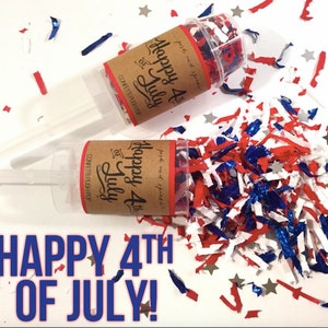 4 Juli Konfetti Poppers Kinderfreundliche Push Open Pops Unabhängigkeit Tag Patriotische Ethno Party Lieferung Rot Weiß Blau Metallic Folien Konfetti