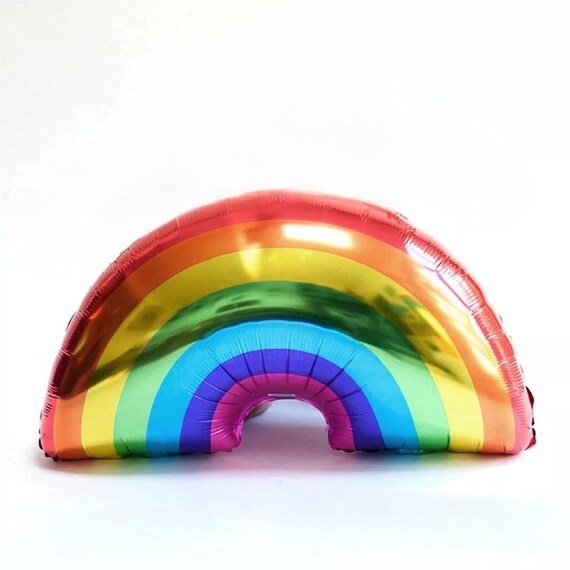 PrideGEO Folienballons 5 Stück – Regenbogen LGBT+ Design – Für CSD, Partys, Hochzeit – Mit Helium Oder Luft