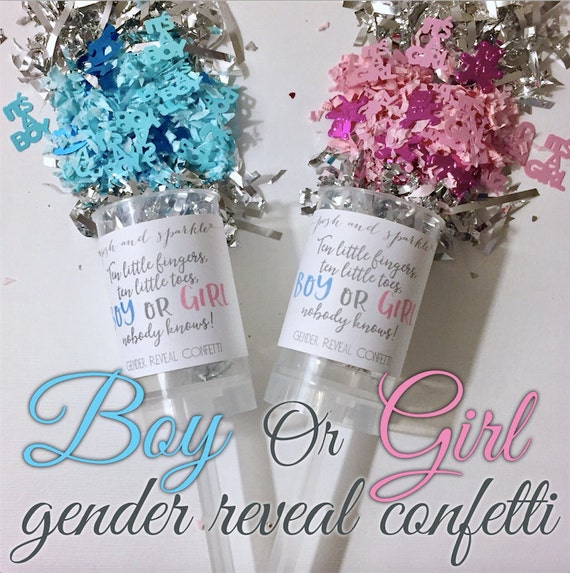 Gender Reveal Popper, Gender Reveal Ideas, Gender Reveal Boy or Girl, Gender  Reveal Confetti Party Poppers, Gender Reveal Party Poppers 