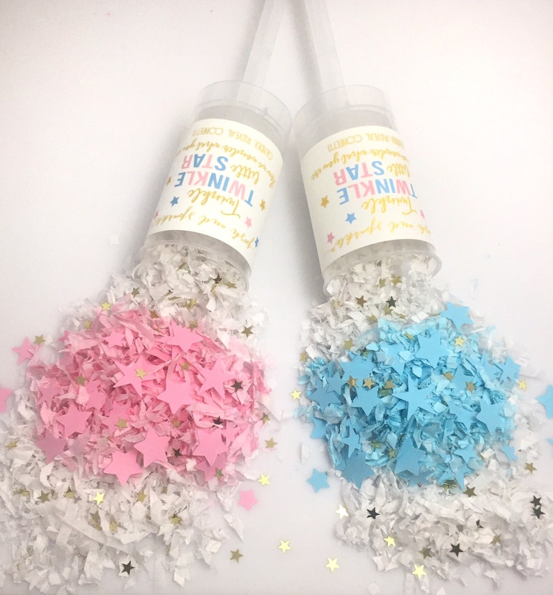 Twinkle Twinkle Little Star Gender Reveal Confetti Popper Etsy