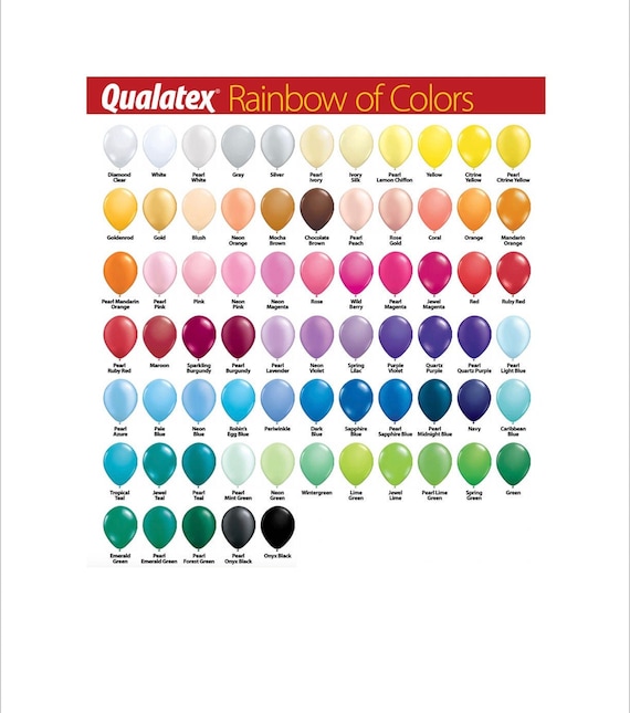 Ballons en latex de 11 pouces couleur unie grand choix Qualatex