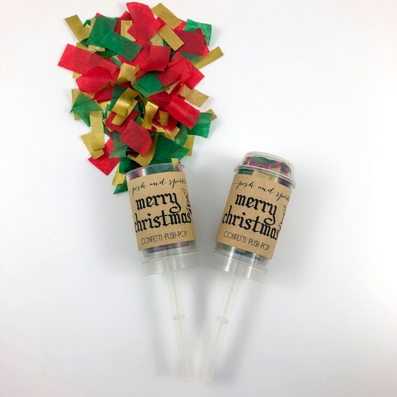 Christmas Confetti Poppers Christmas Party Confetti Poppers Etsy
