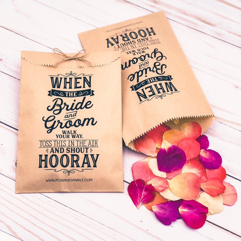CLEARANCE Dried Flower Confetti Wedding Bags Biodegradable Etsy