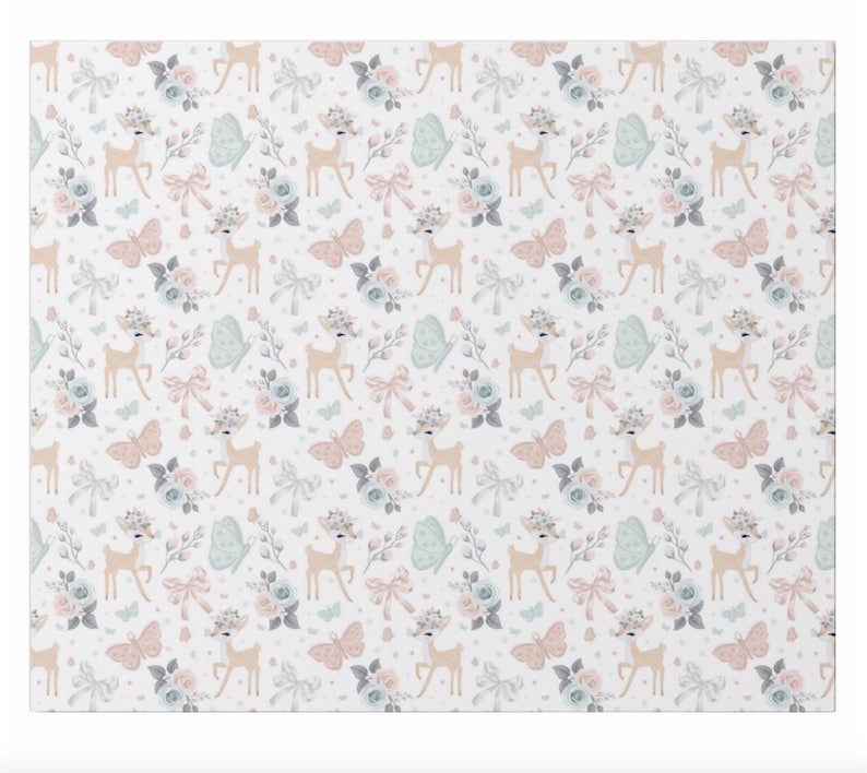 Baby Shower Wrapping Paper for Girl Woodland Animals Wrapping Etsy