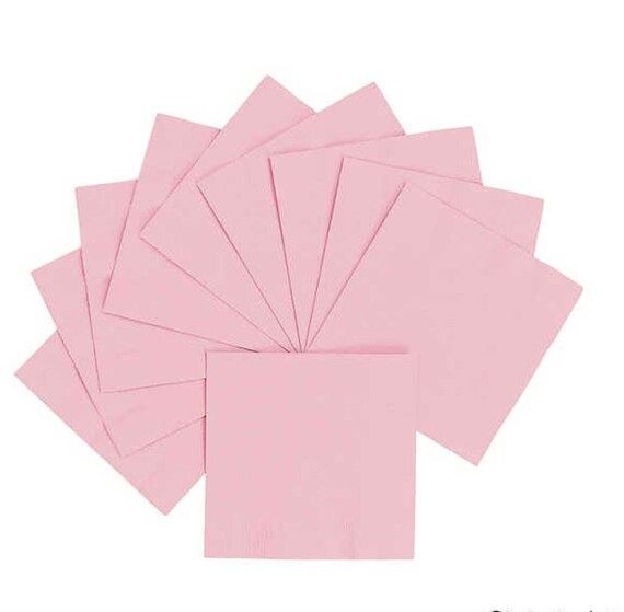 Light Pink Paper Napkins Girly Feminine Girl Baby Shower Birthday