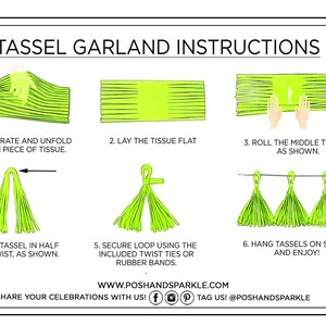 Easter Garland Multicolor Fringe Tassels Yellow Green Pink Hanging Banner DIY KIT Garden Spring Picnic Bunting Party Supply image 4