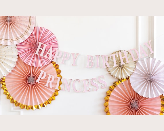 Happy-Birthday-Girlande "Prinzessin" - Dekoration Für Kindergeburtstage
