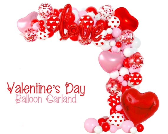 Globos del Día de San Valentín, Decoraciones del Día de San Valentín, Arco  de Globos de