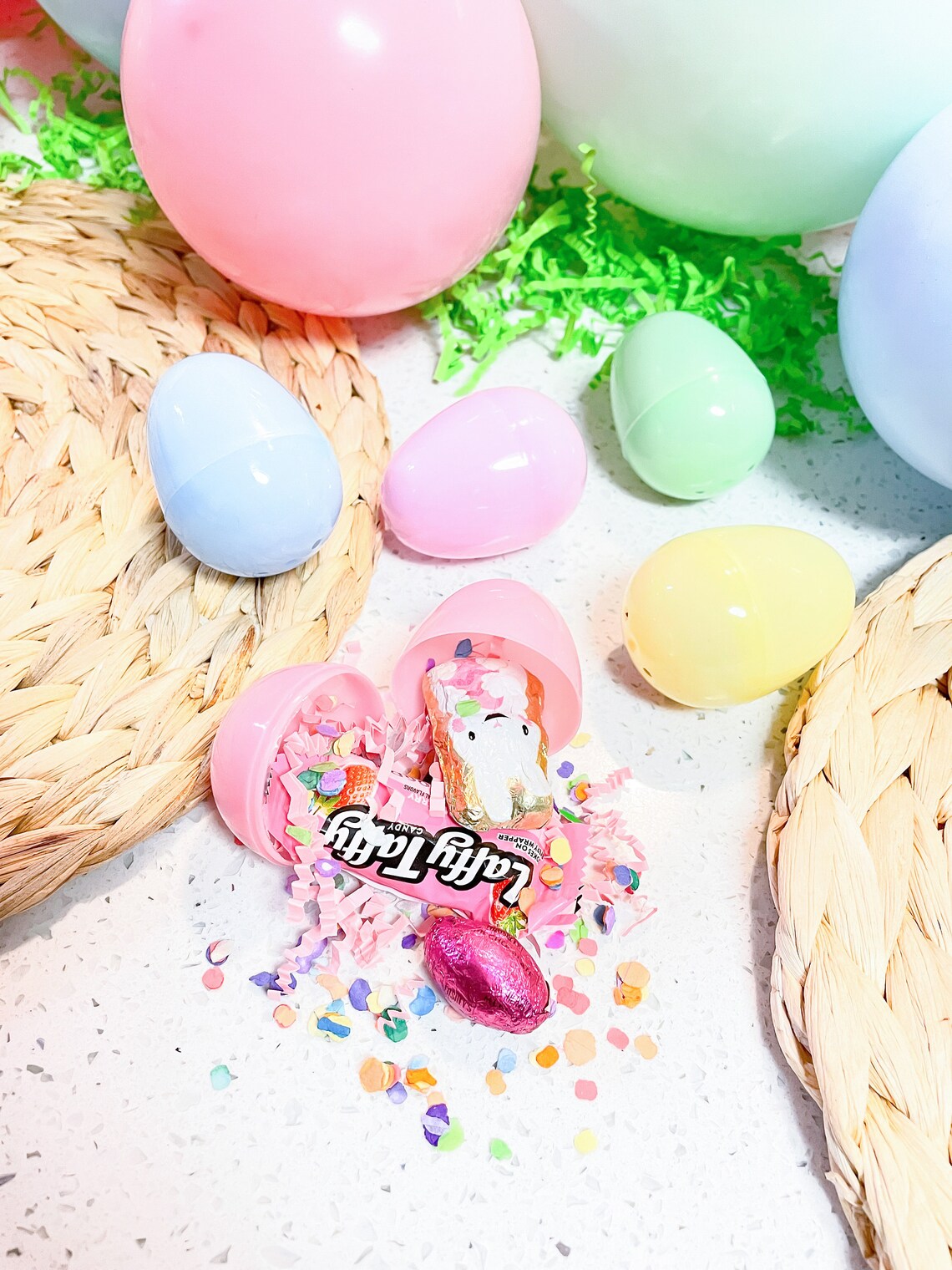 Candy Confetti Filled Easter Eggs Pastel Surprise Mystery Egg Etsy