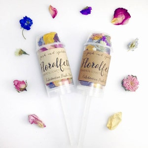 Blumen Konfetti Popper biologisch abbaubar, Konfetti Poppers Hochzeit, Blumenkonfetti Push Pop, Blütenblatt Konfetti Bombe, Blumenmädchen Konfetti