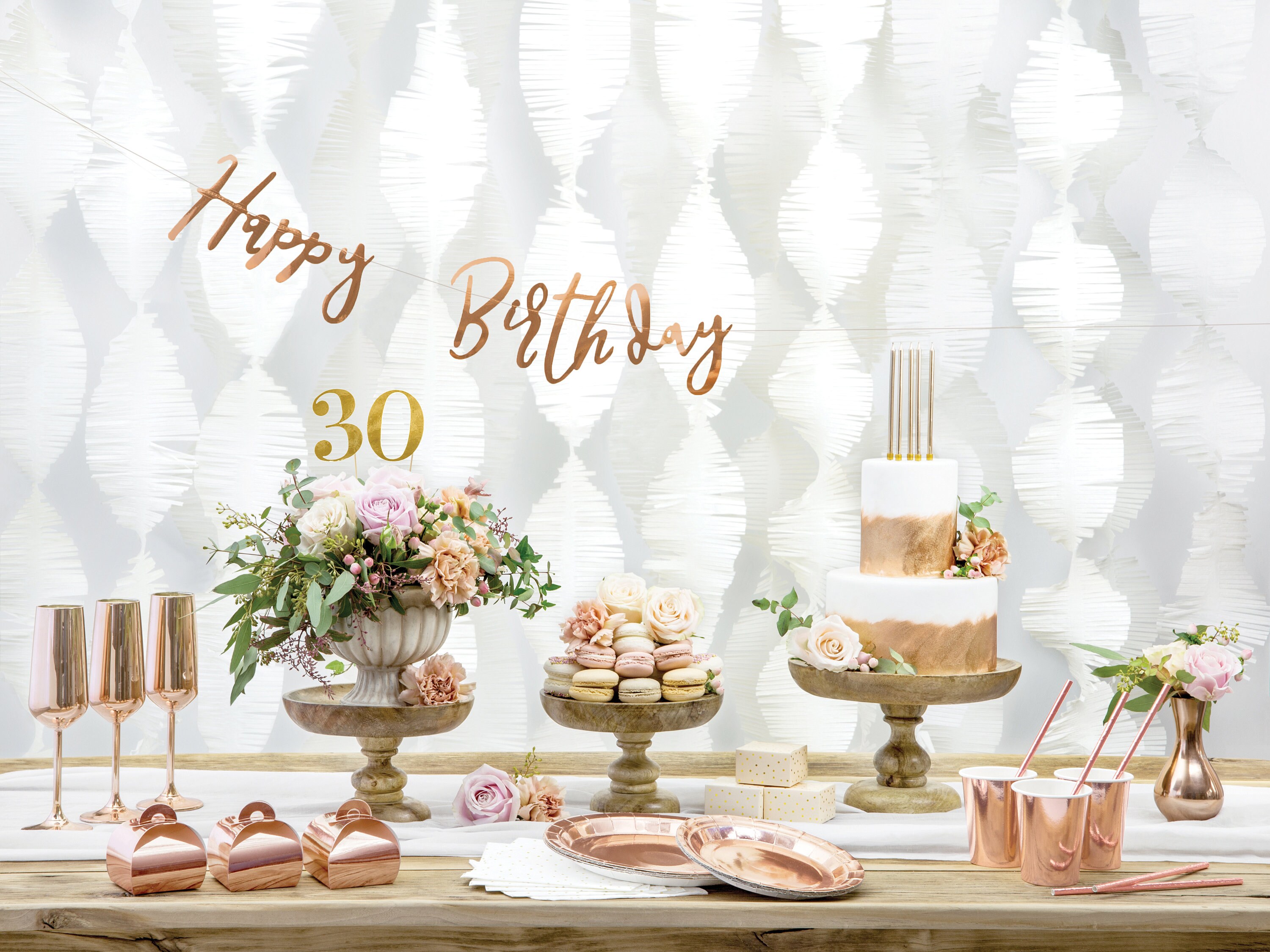 Ghirlanda Di Compleanno Oro Con Banner Fotografico Per Prima Festa Bambino, Decorazione Parete Con Cartoncini 13,4x27 Cm
