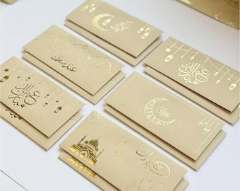 Eid-geld enveloppen metallic goud Ramadan cadeau voor kinderen familie geldvak cadeaukaart kaarthouder islamitische moslim feestdag