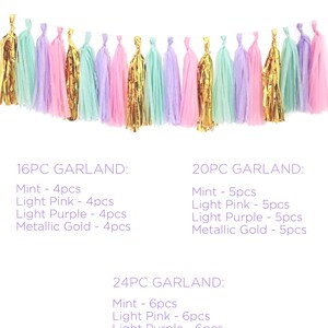 Multicolor Tassel Garland Easter Spring Decoration Gold Pink Teal Dangling Fringe Bunting Egg Hunt Porch Yard Garden Party Supply image 2