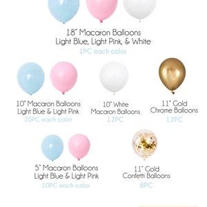 Pink Blue Balloon Bundle Large Backdrop DIY Kit Arch Gender Reveal First Birthday Baby Shower Elegant Modern Party Decoration image 5