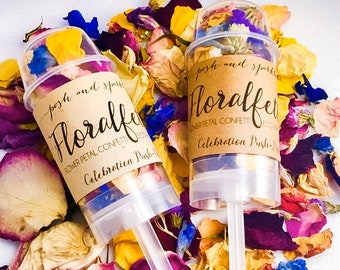 Flower Petal Confetti Push Pop Eco Friendly Flower Confetti Popper Biodegradable Confetti Poppers Wedding Send Off Flower Girl Confetti