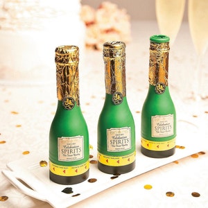 Juego de confeti para hacer estallar botellas de champán, confeti dorado brillante, suministros para fiestas de compromiso y bodas, celebración de Año Nuevo, apertura a presión