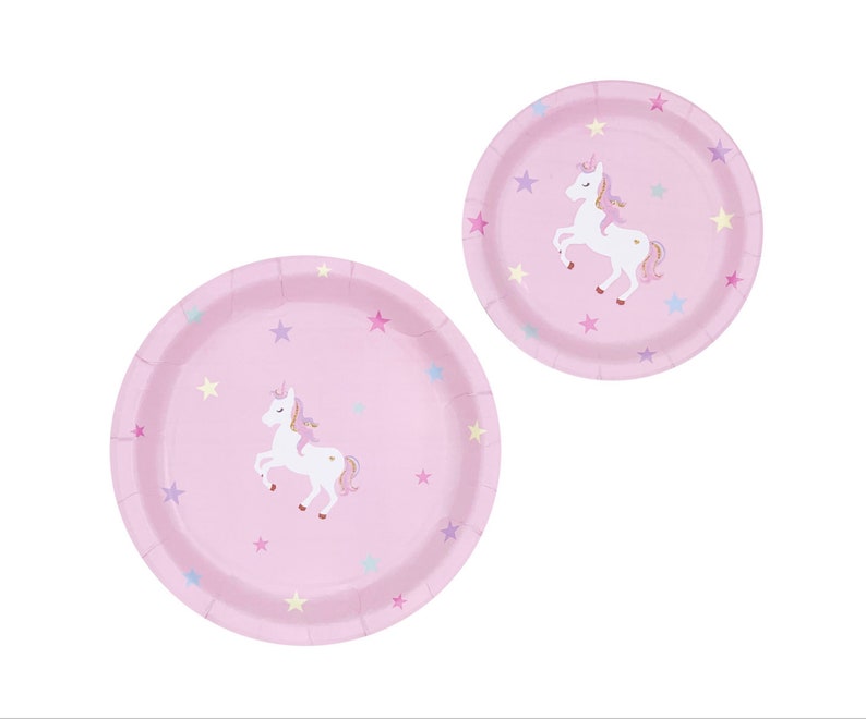 Unicorn Paper Plates Unicorn Party Plates Unicorn Birthday Etsy