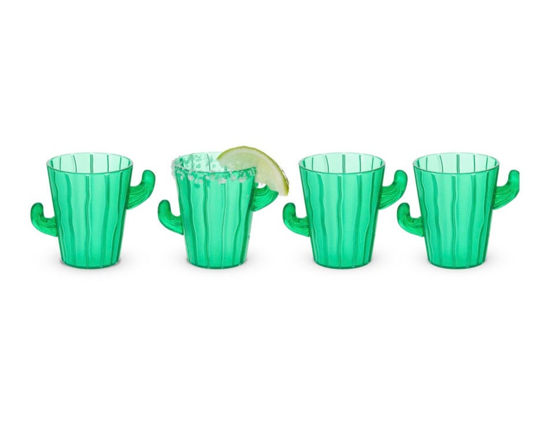 Cinco De Mayo Party Cactus Shot Glasses, Fiesta Shot Glasses, Plastic