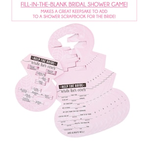 Bridal Shower Game Help The Bride Write Her Vows Fill The Blank Word Funny Mad Libs Game Printed Cards Bride To Be Game Party Ideas image 2