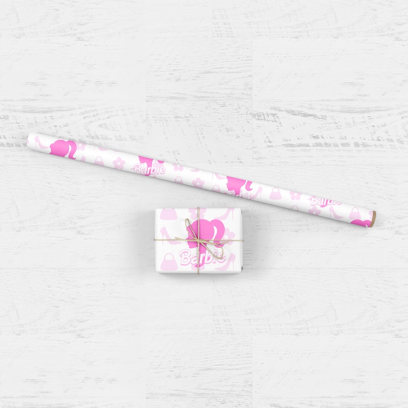 Barbie Wrapping Paper Barbie Gift Wrap Barbie Birthday Etsy