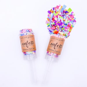 Bunter Konfetti Popper mit Recyclingpapier-Regenbogen-Geburtstags-Baby-Dusche-Abschluss-Hochzeits-Kinderfreundlicher Push-Pop-Partei-Versorgungsmaterial-Favor