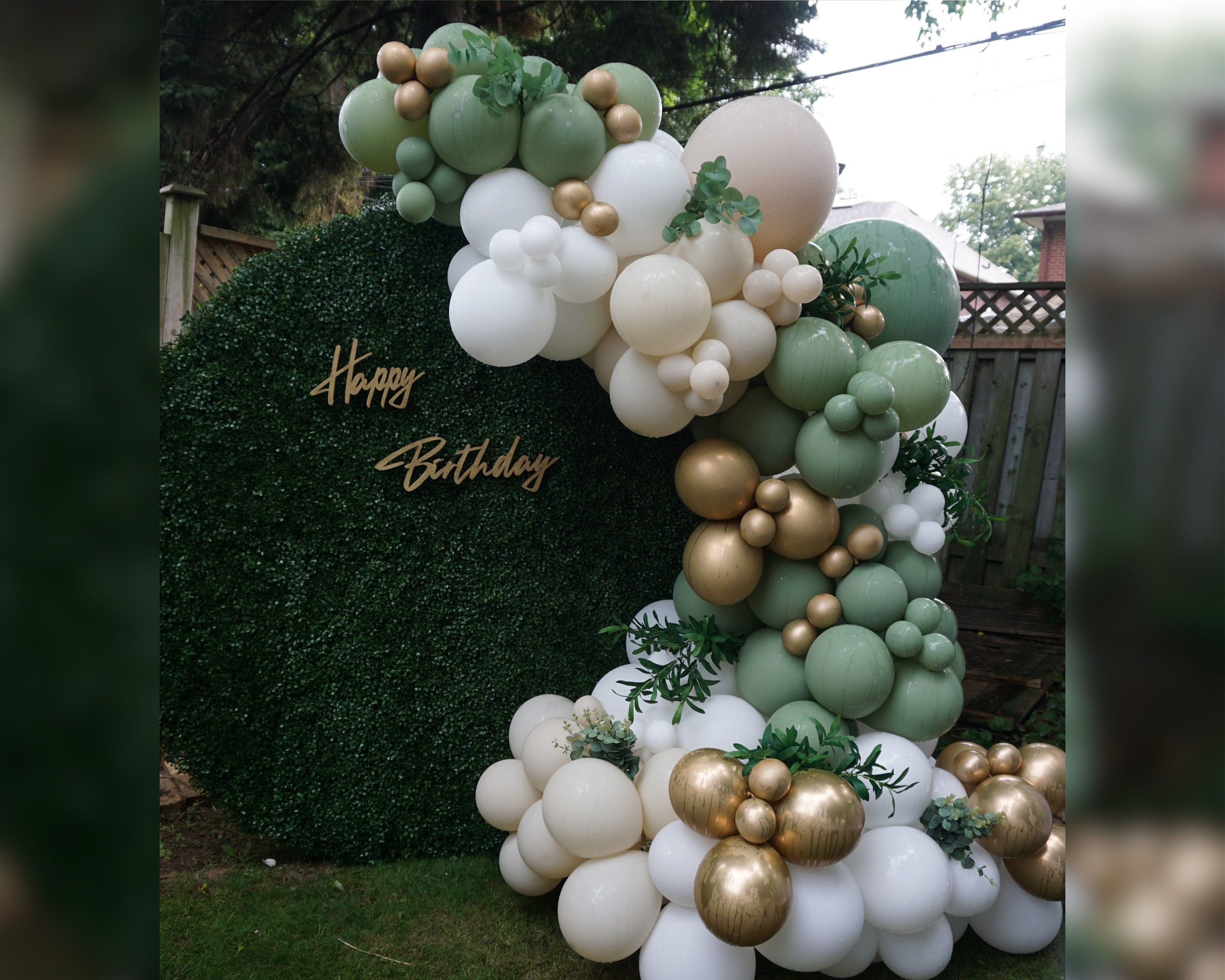 Retro Balloon Arch Avocado Green Gold Sand White Party Decoration Vintage Rustic Farmhouse Style Birthday Baby Shower Boho