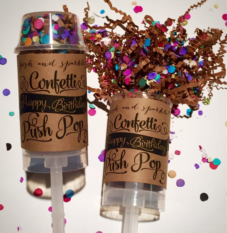 Birthday Confetti Popper Biodegradable Birthday Poppers Etsy
