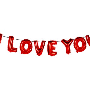 Te Amo Globo Guirnalda Palabra Roja Carta Banner Boda Compromiso Aniversario Telón de fondo Decoración de la pared Propuesta Prop Suministros para fiestas
