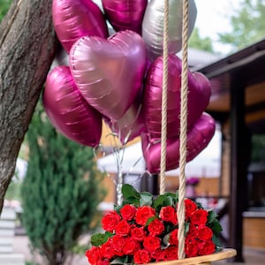 Pink Heart Balloon Bundle Matte Romantic Decoration Matte Foil Balloon