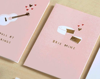 Brie Mine Romantic Greeting Card Wedding Anniversary Couple Cheesy Celebration Greeting Card Cheese Lover Pun Hubby Wife Gift