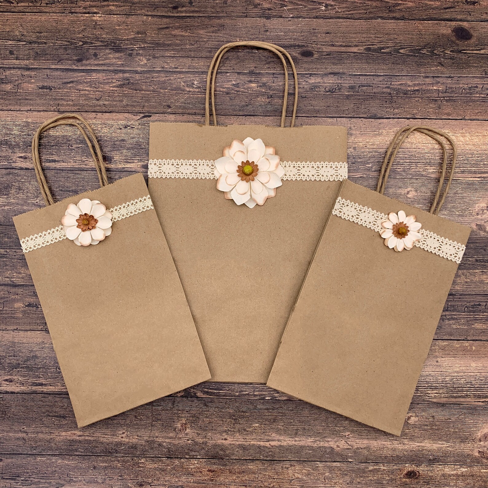 Floral Kraft Gift Bags With Handles Floral Gift Bags for Etsy