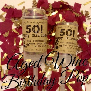 ABSTAND - 30., 40., 50. Geburtstag Konfetti Push Pop, Meilenstein Geburtstag Konfetti Push Pop, Geburtstag Konfetti Party Popper