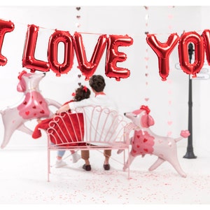 Globo de aluminio con letras del alfabeto TE AMO, guirnalda romántica grande, decoración para el día de San Valentín, accesorio para fotos, propuesta de boda, sorpresa para novia