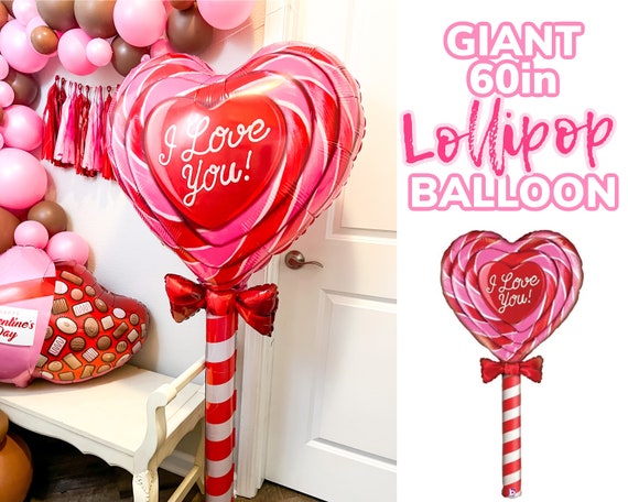 Ballon de bonbons géant JE TAIME Rose Rouge Coeur Bonbons Romantique  Décoration de fête Galentine de Saint-Valentin Proposition Prop -   France