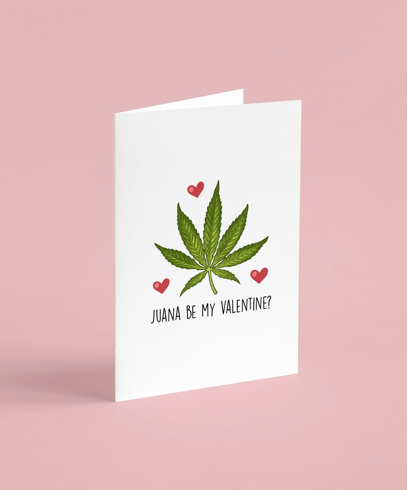 Weed Valentines Cards Funny Weed Valentines Day Card Pun Etsy