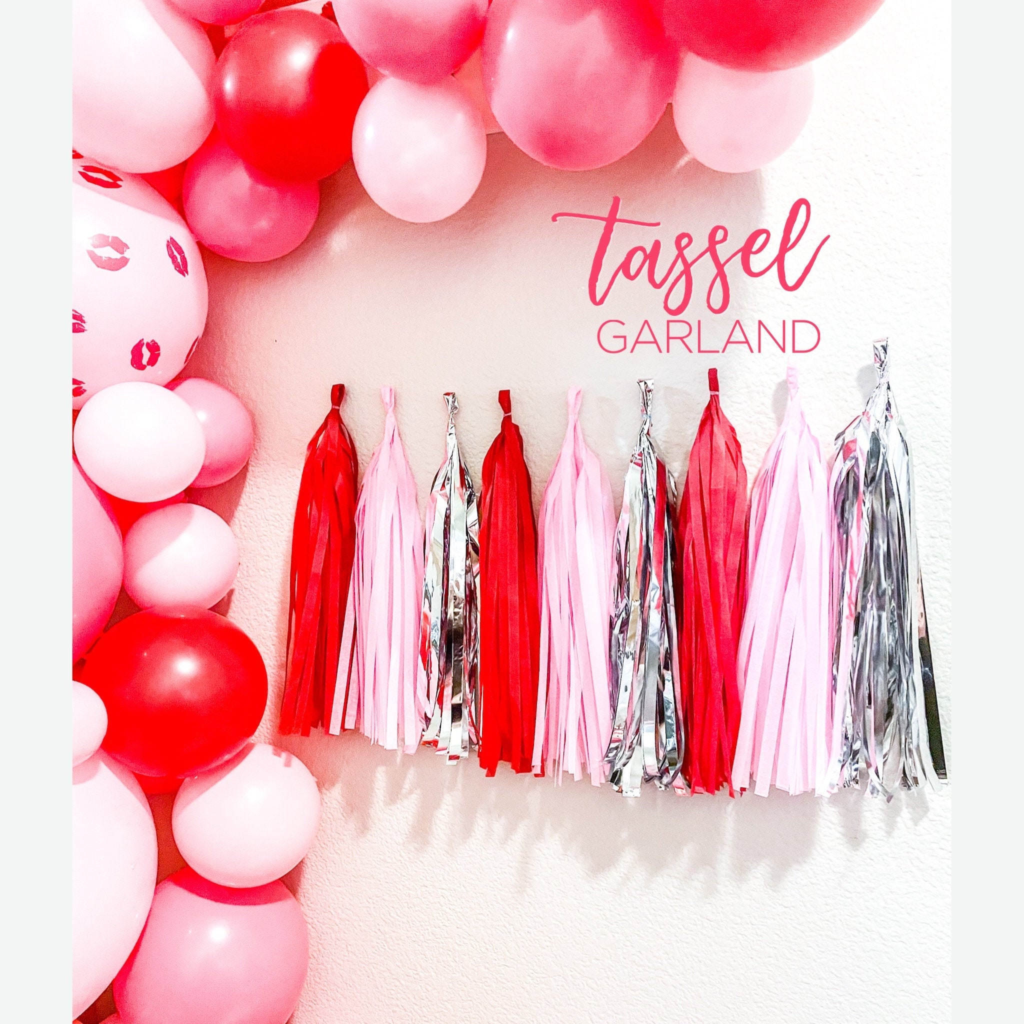 Red on sale tassel garland