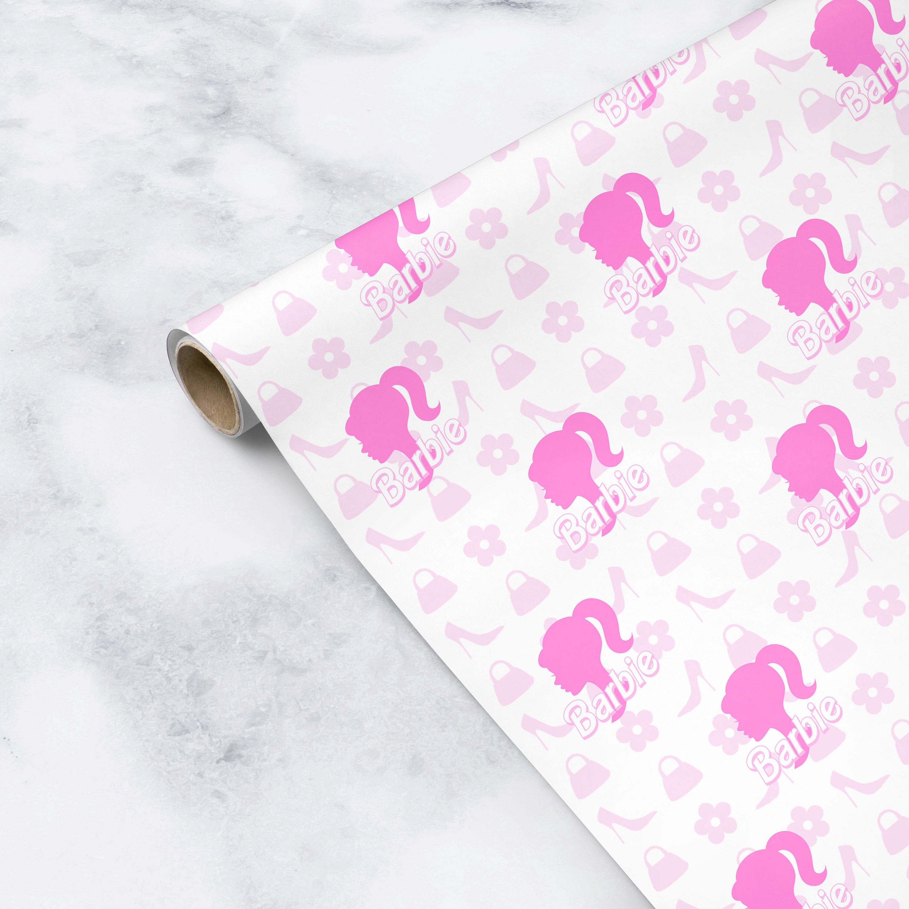 Barbie Wrapping Paper Barbie Gift Wrap Barbie Birthday Etsy