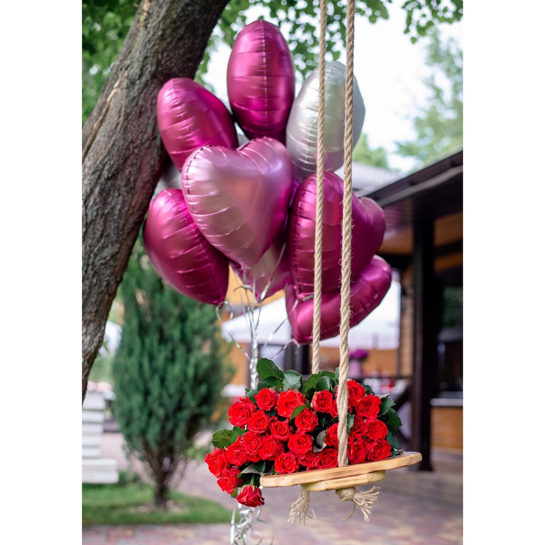Pink Heart Balloon Bundle Matte Romantic Decoration Matte Foil Balloon
