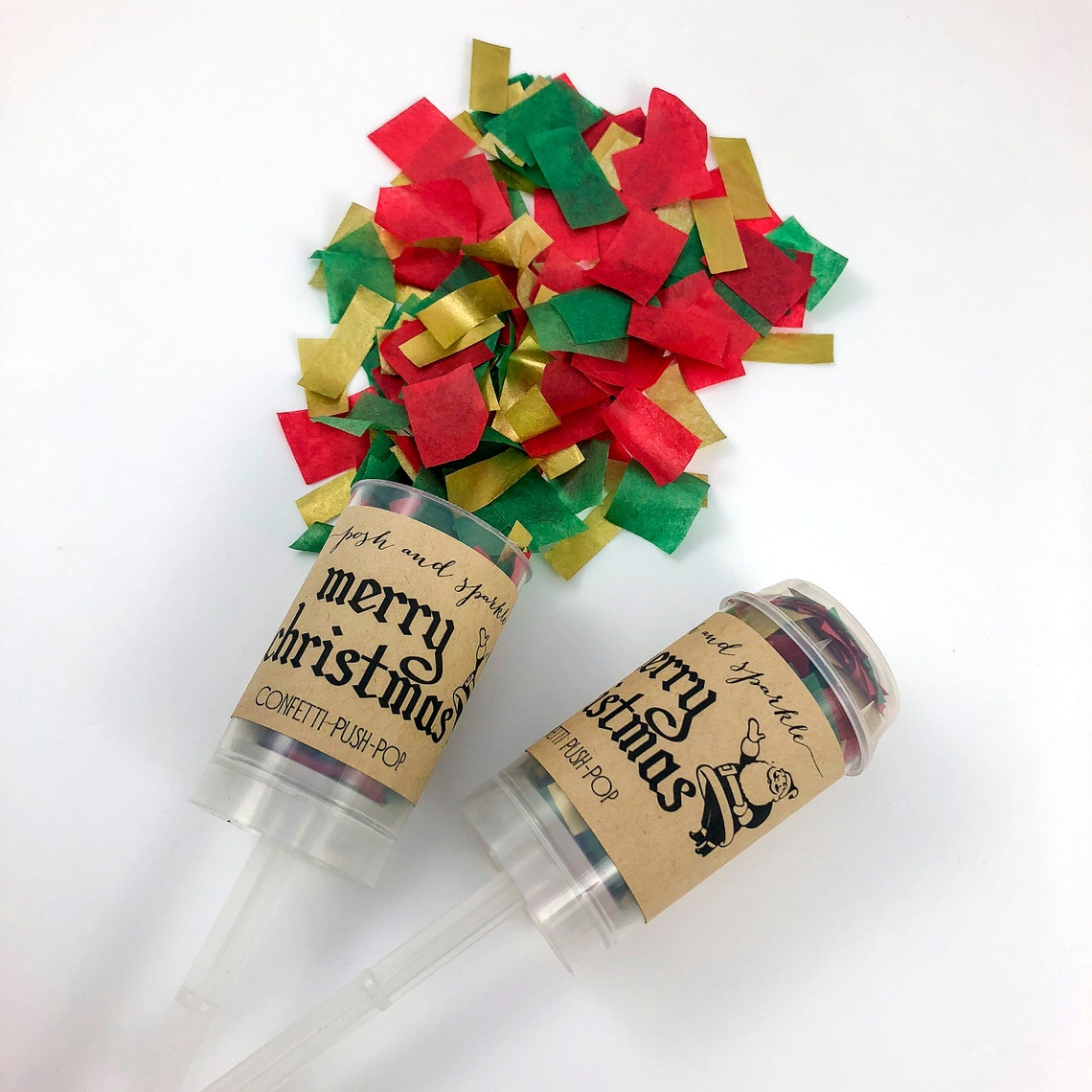 Christmas Confetti Poppers Christmas Party Confetti Poppers Etsy