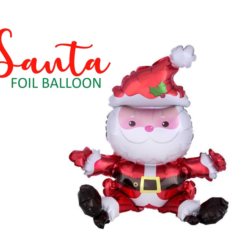 Foil Santa Balloons Etsy