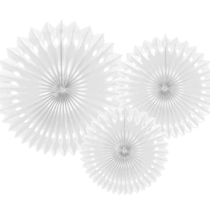 Ensemble d'éventails en papier blanc, grande pièce de base, décoration de toile de fond, moulinets, piscine d'été, plage, mariage, fiançailles, événement d'entreprise, rosaces